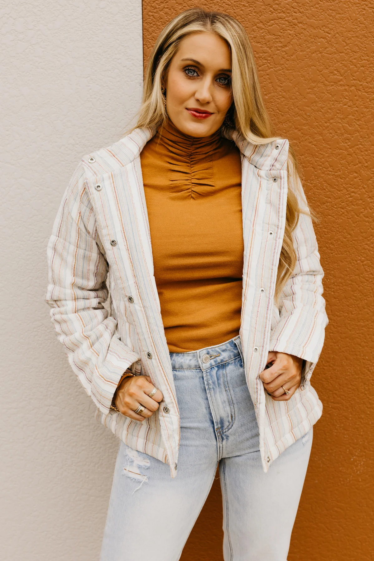 The Cory Striped Quilted Coat - FINAL SALE - Image 3
