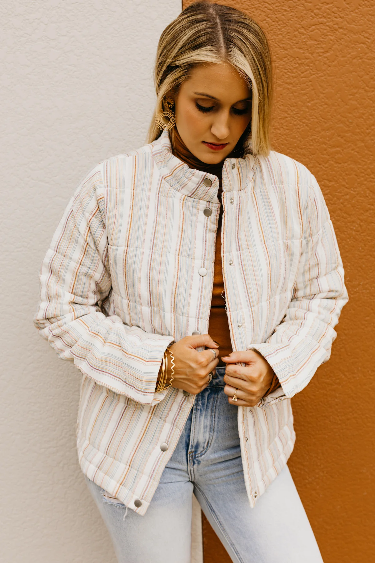 The Cory Striped Quilted Coat - FINAL SALE - Image 5