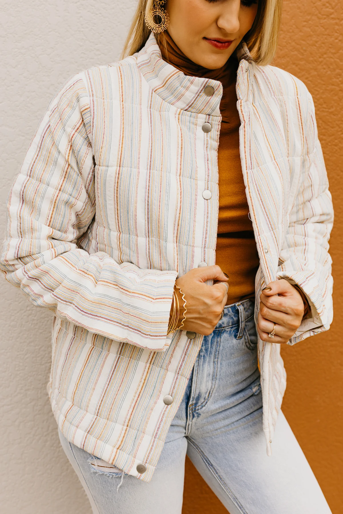 The Cory Striped Quilted Coat - FINAL SALE - Image 6