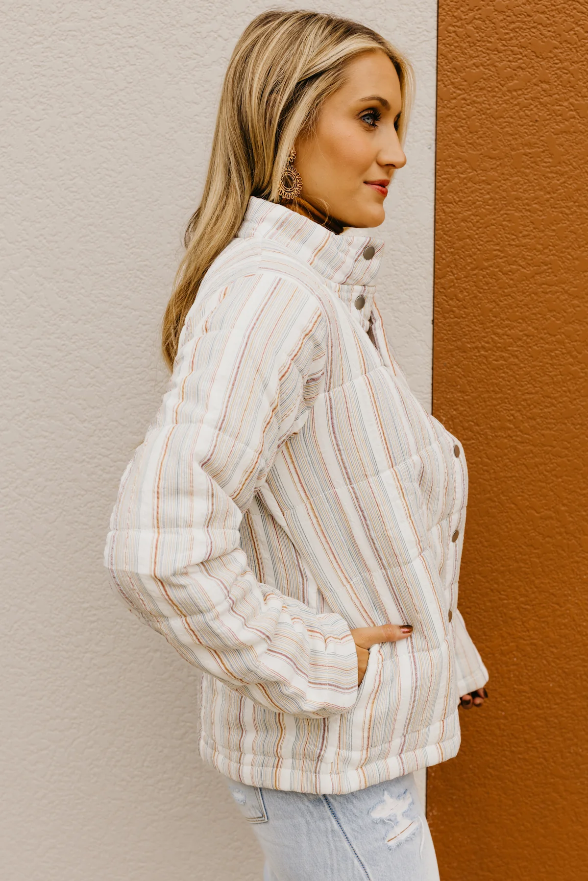 The Cory Striped Quilted Coat - FINAL SALE - Image 7