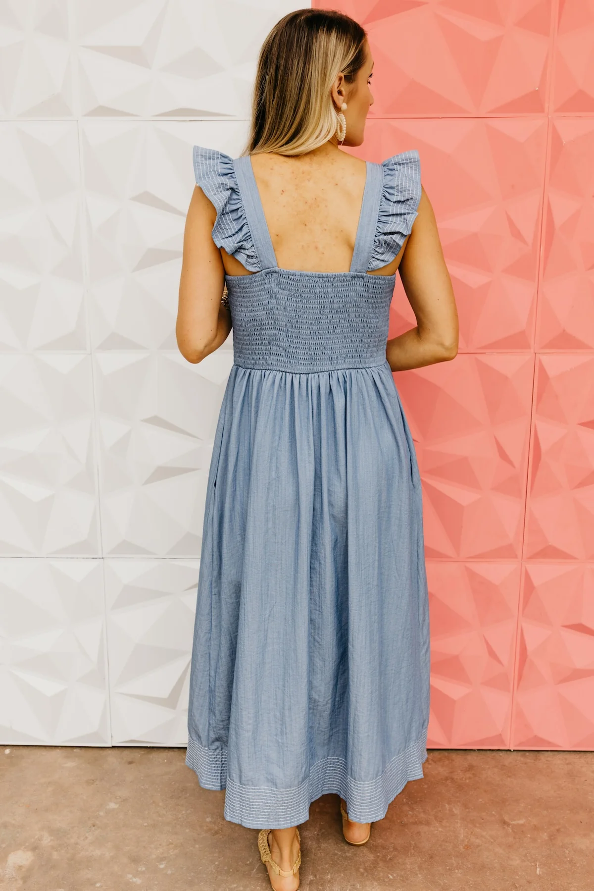 The Cruz Ruffle Strap Midi Dress - Image 10