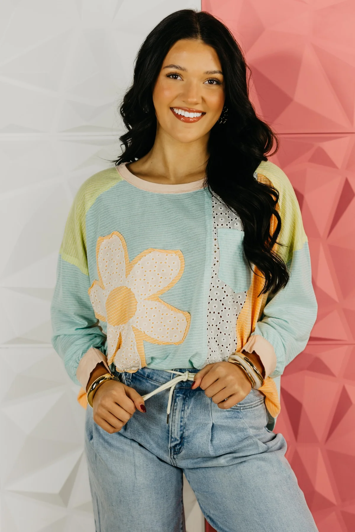 The Daisy Patch Color Block Top - Image 3