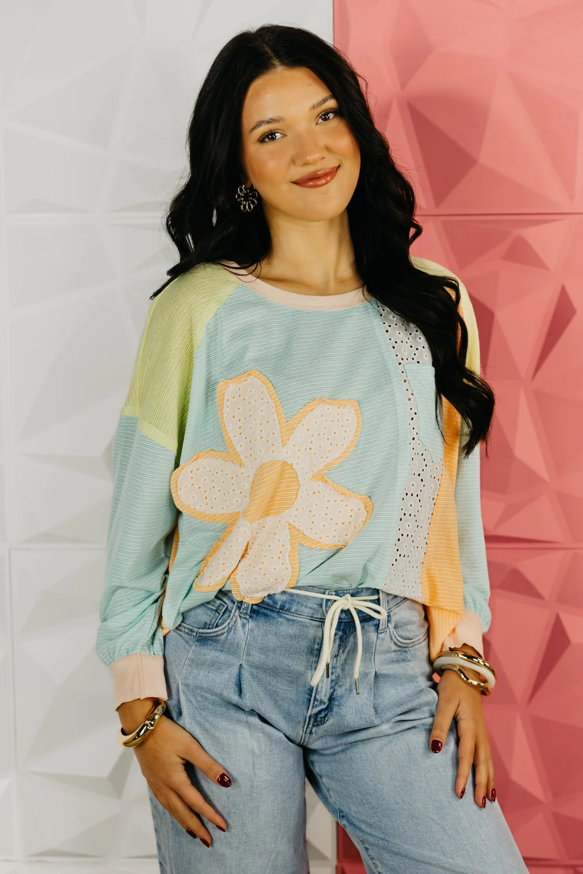 The Daisy Patch Color Block Top - Image 5