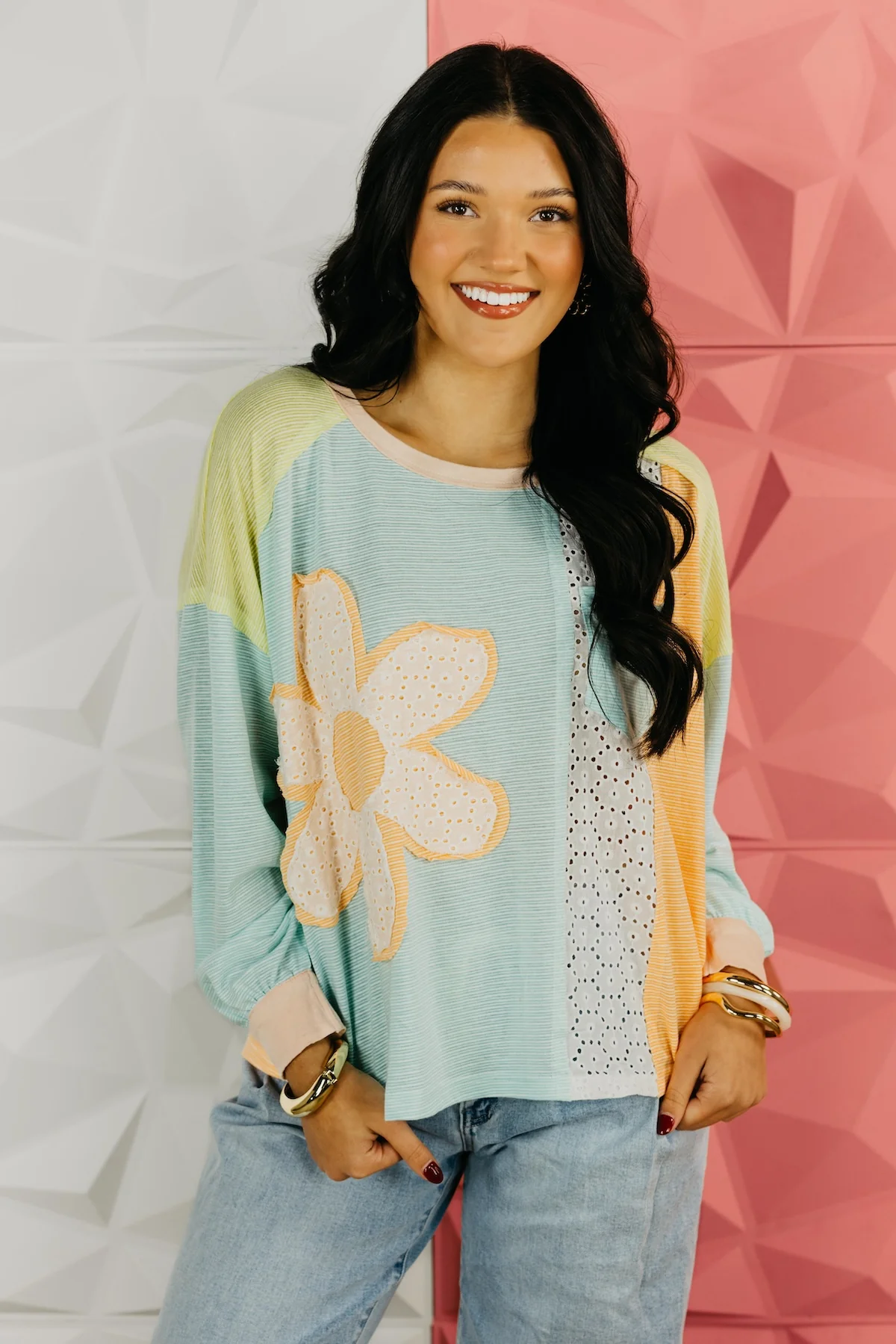The Daisy Patch Color Block Top - Image 6