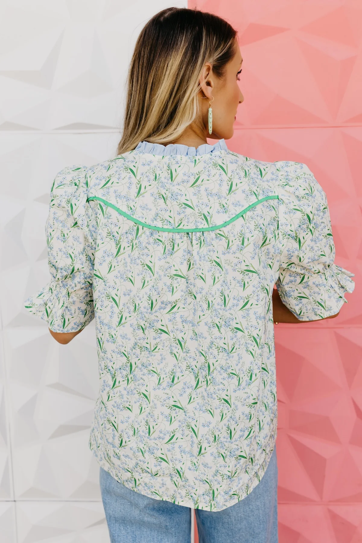 The Dalton Smocked Sleeve Blouse - Image 10
