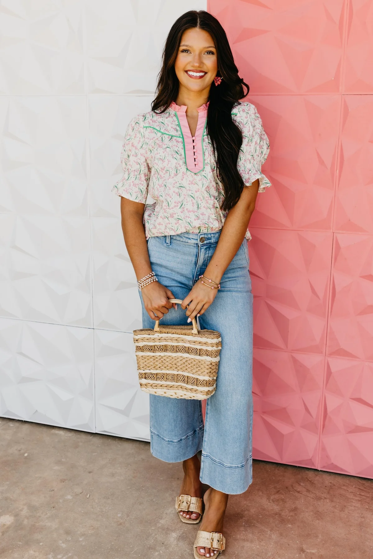 The Dalton Smocked Sleeve Blouse - Image 2