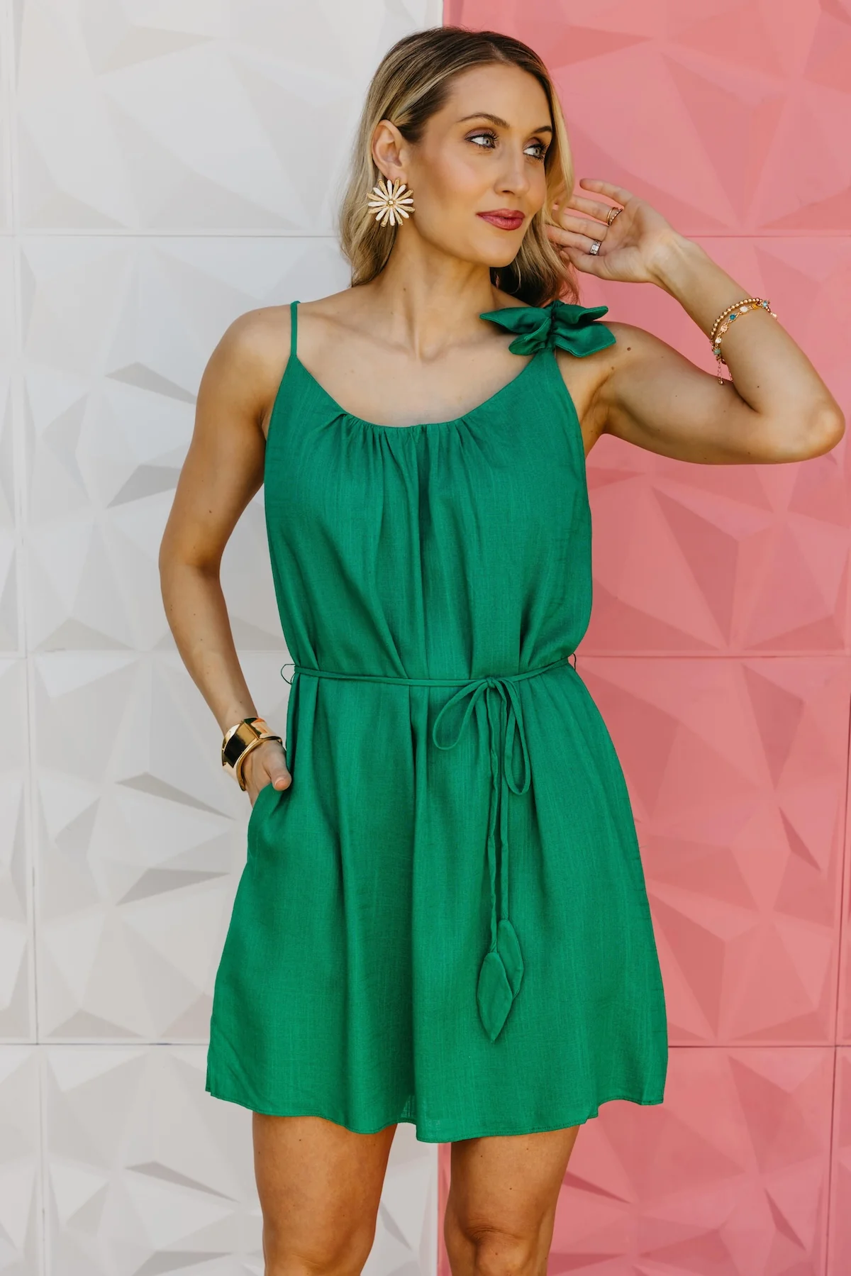 The Damien Flower Petal Mini Dress - Image 6