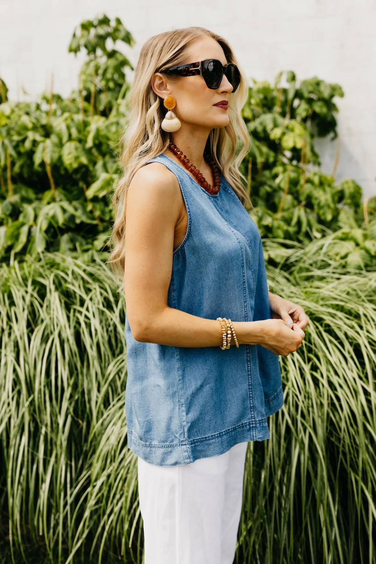 The Damon Swing Chambray Tank Top - Image 8