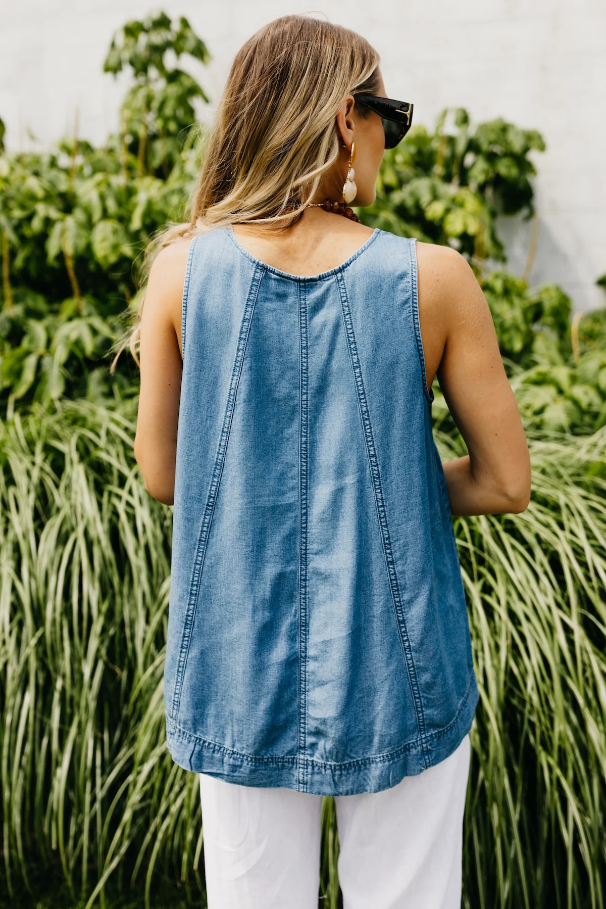 The Damon Swing Chambray Tank Top - Image 9