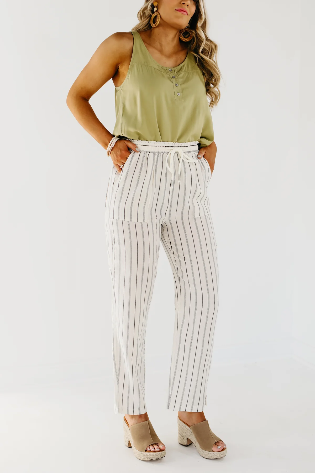 The Daniel Striped Linen Pants - FINAL SALE - Image 2