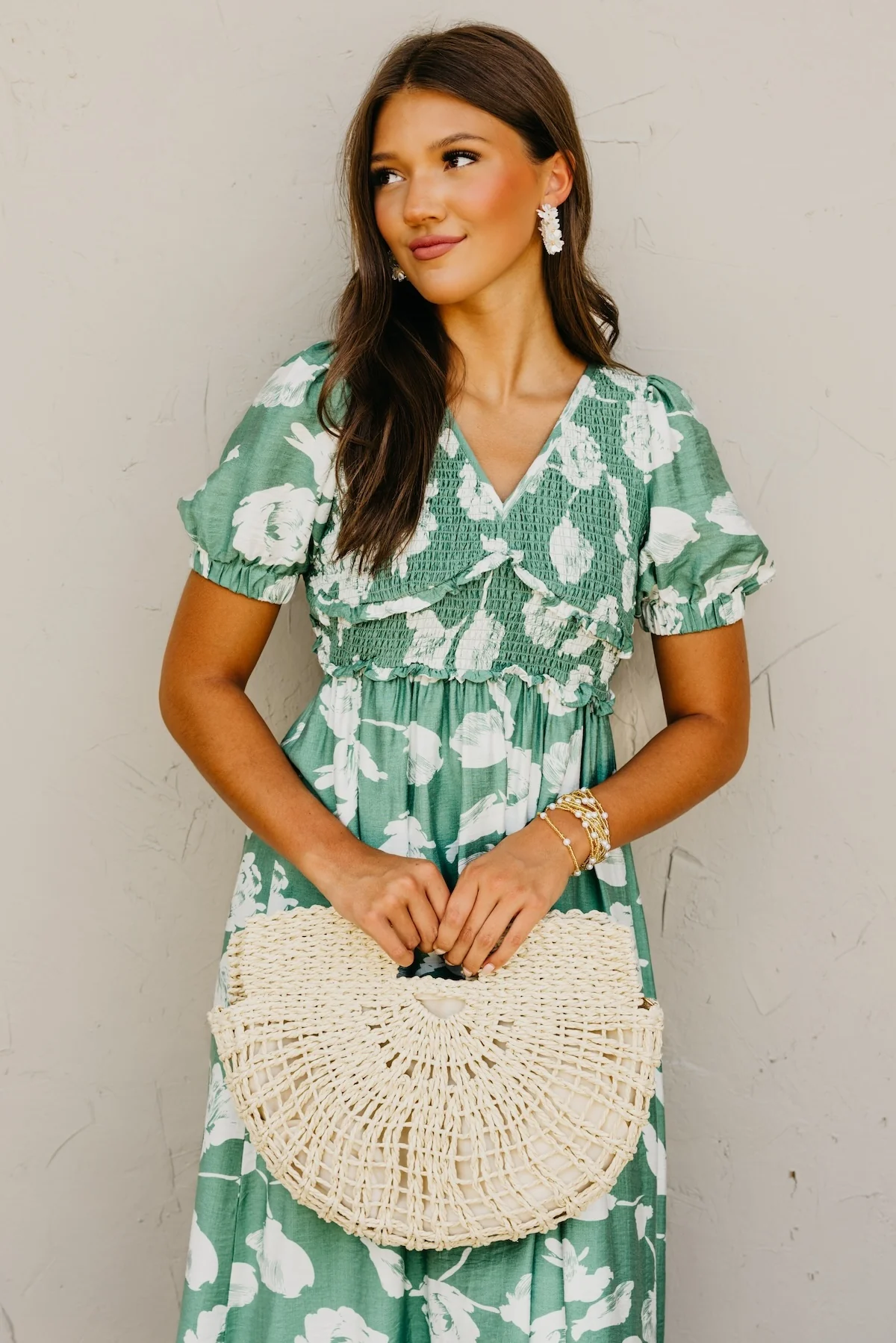The Daniella Floral Smocked Maxi Dress - Image 8