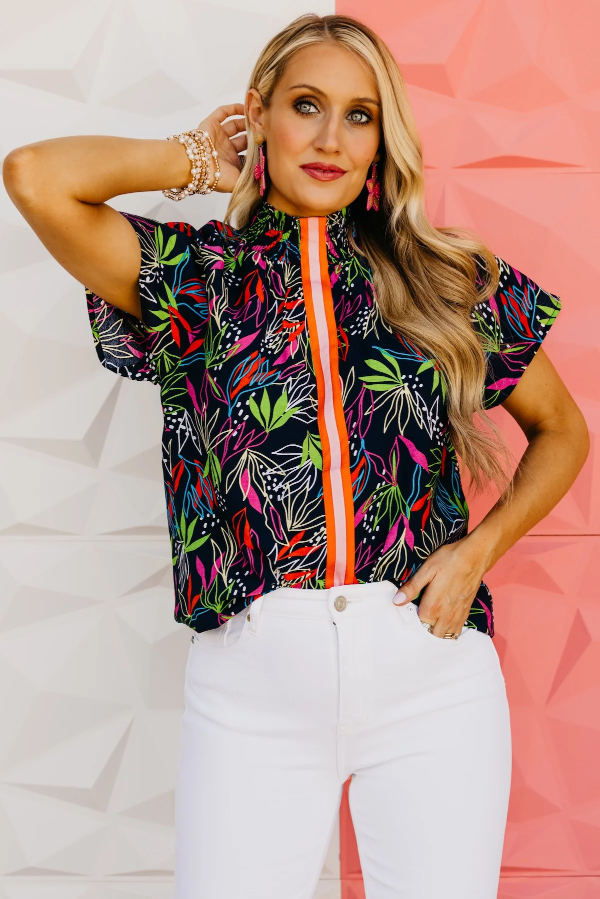 The Daphne Tape Trim Blouse - Image 4