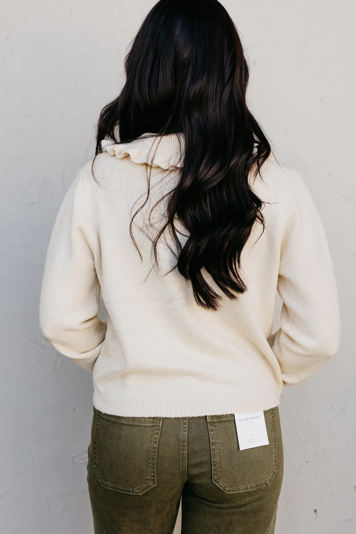 The Darla Ruffle Collar Sweater Cardigan - Image 10