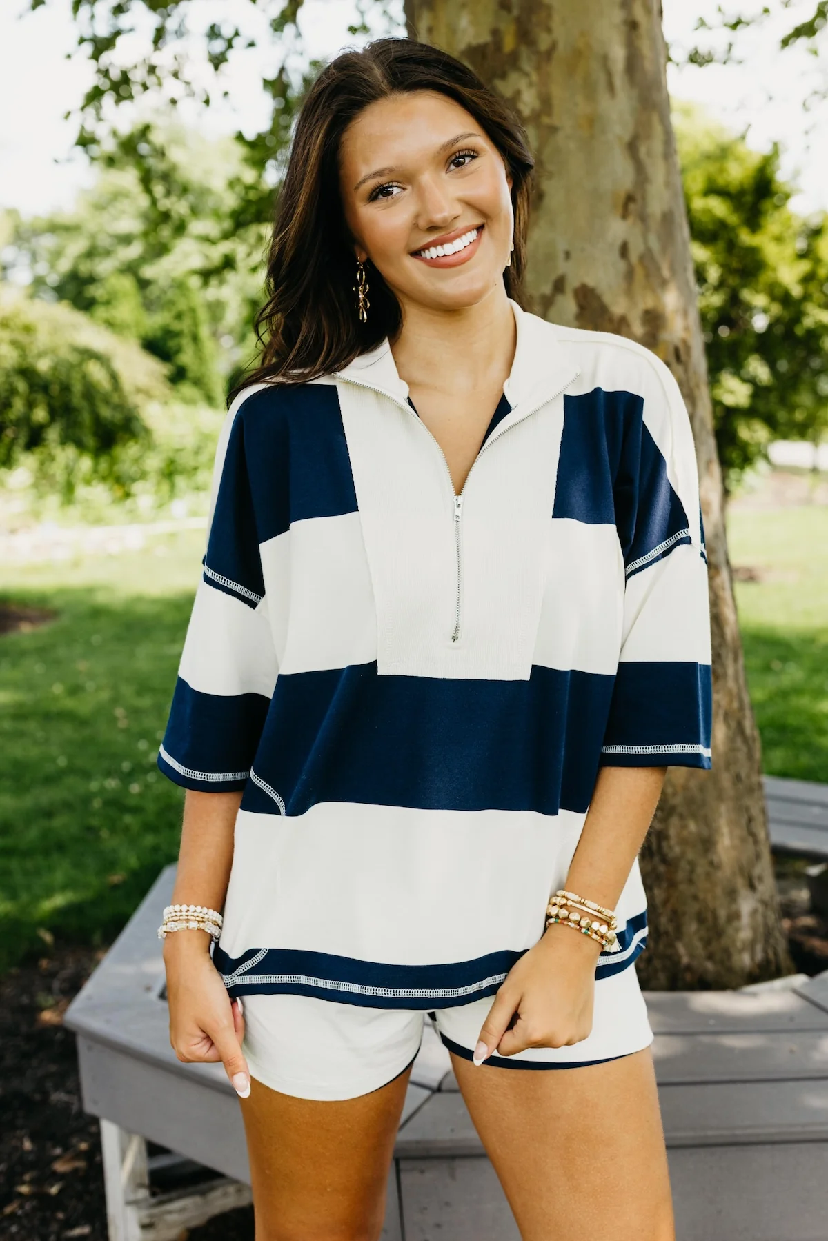 The Dax Half Zip Raglan Knit Top - Image 2
