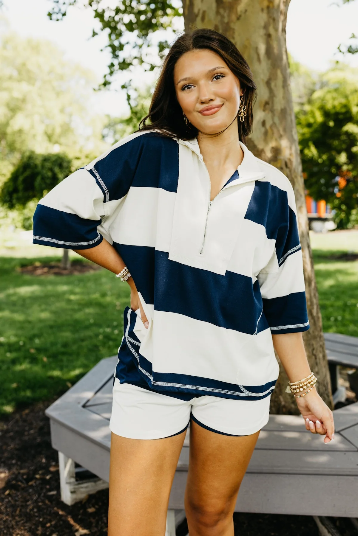 The Dax Half Zip Raglan Knit Top - Image 6