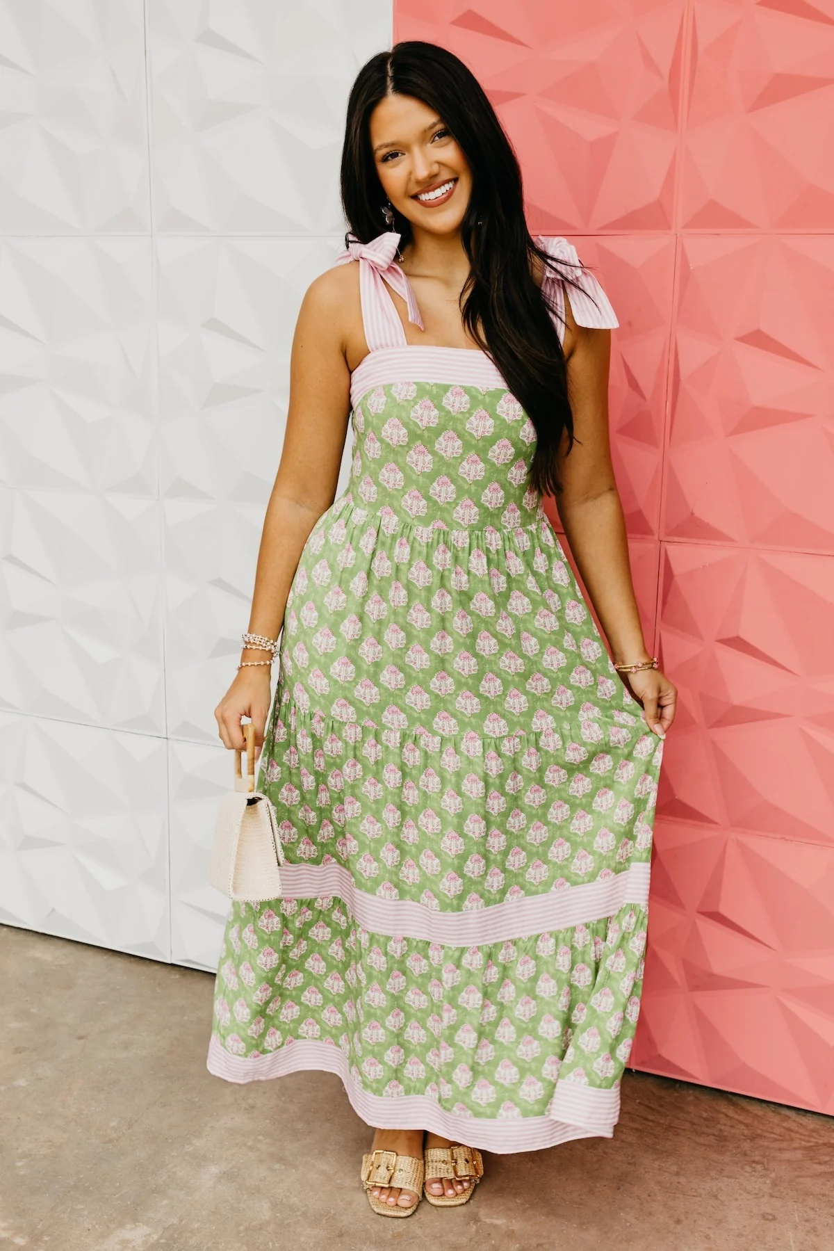 The Daxton Floral Smocked Midi Dress