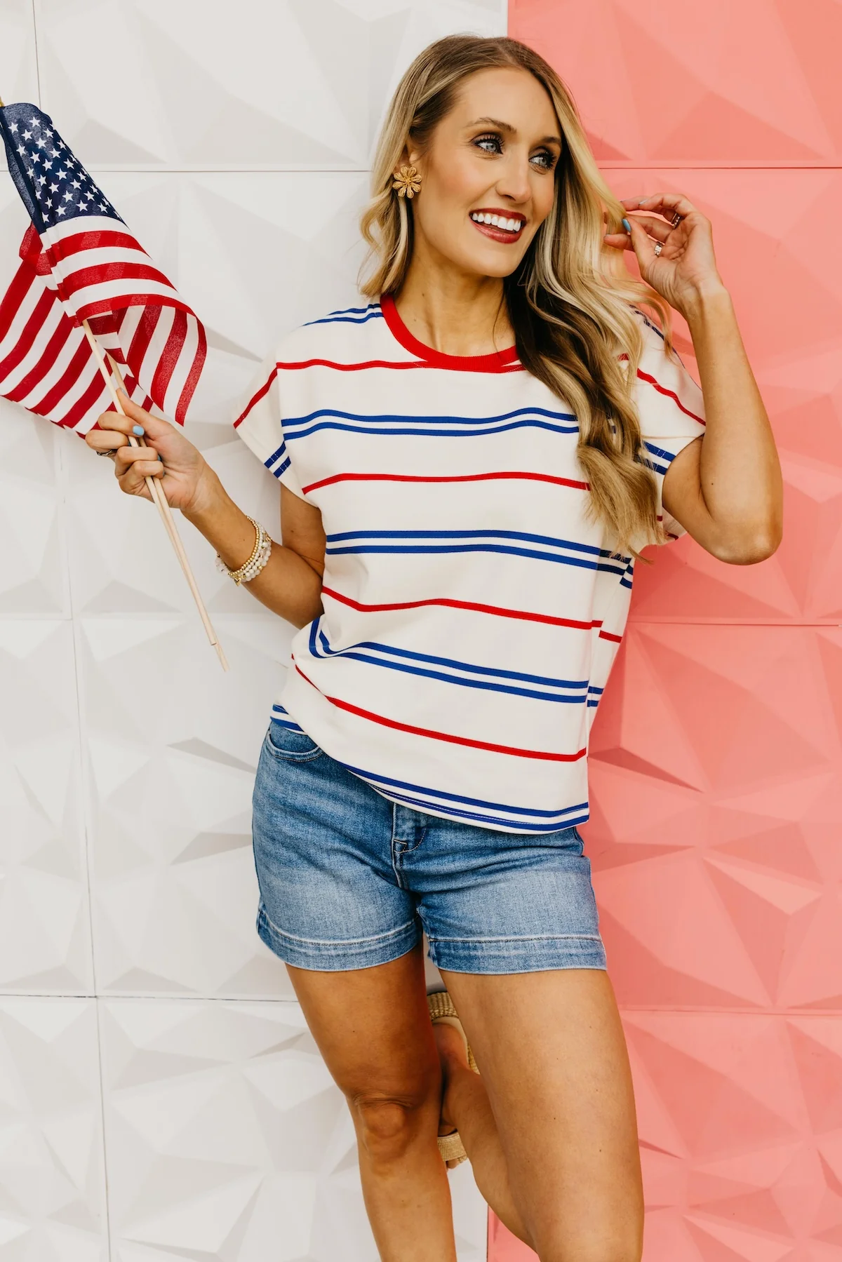 The Desmond Drop Sleeve Striped Top - Image 4