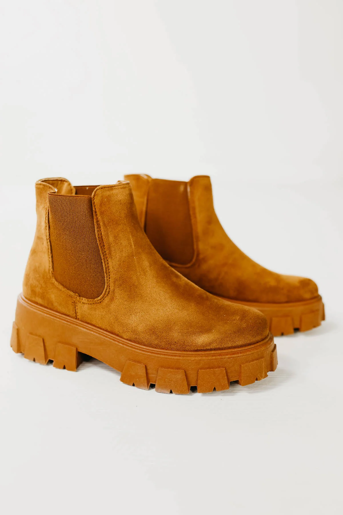 The Double Trouble Chelsea Bootie - Tan Suede - Image 4