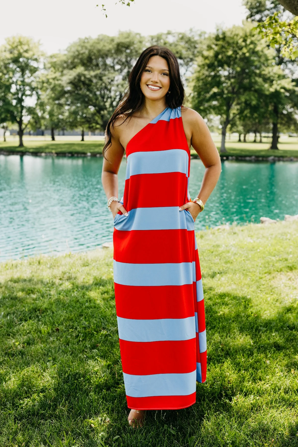 The Edith One Shoulder Maxi Dress - Image 2