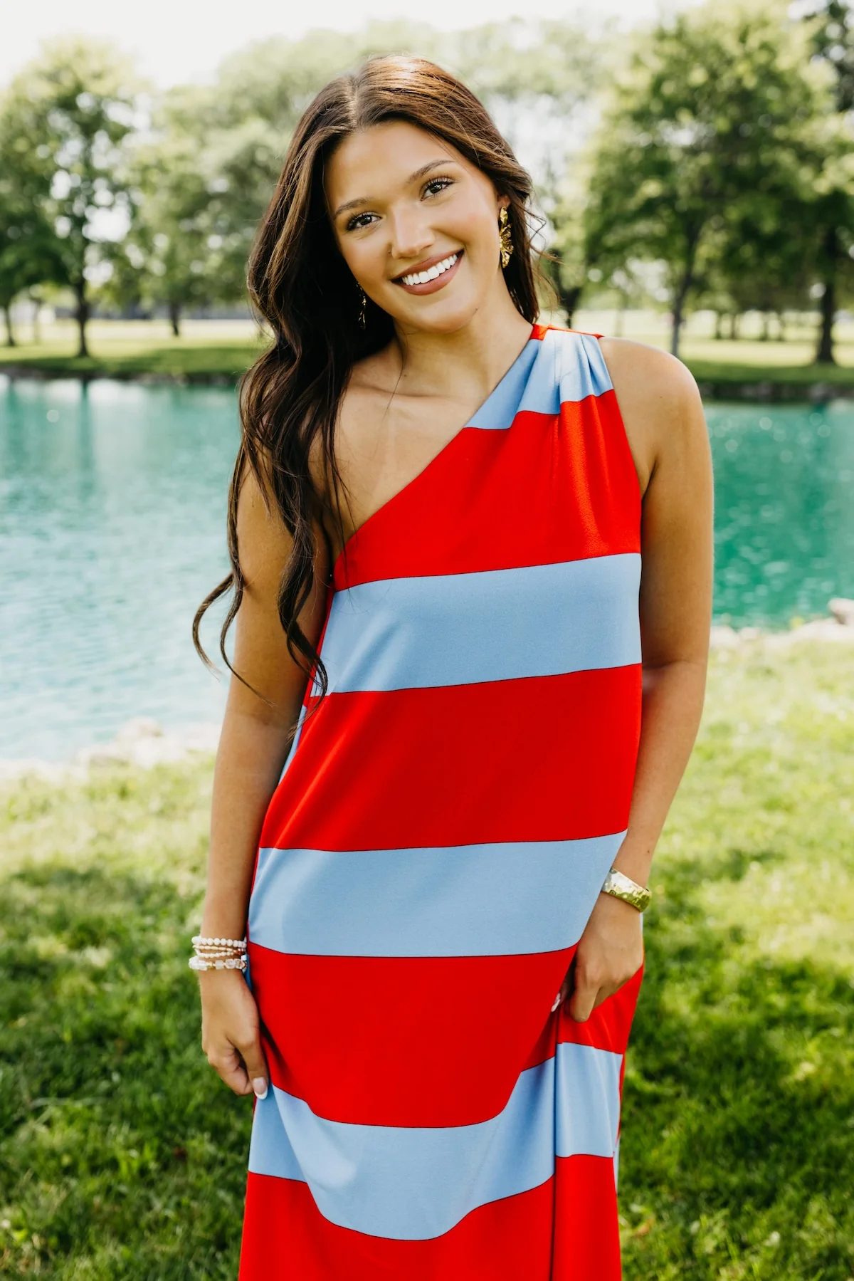 The Edith One Shoulder Maxi Dress - Image 4