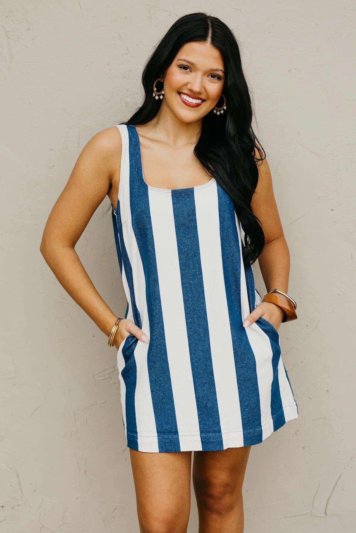 The Elise Striped Tank Mini Dress - Image 5