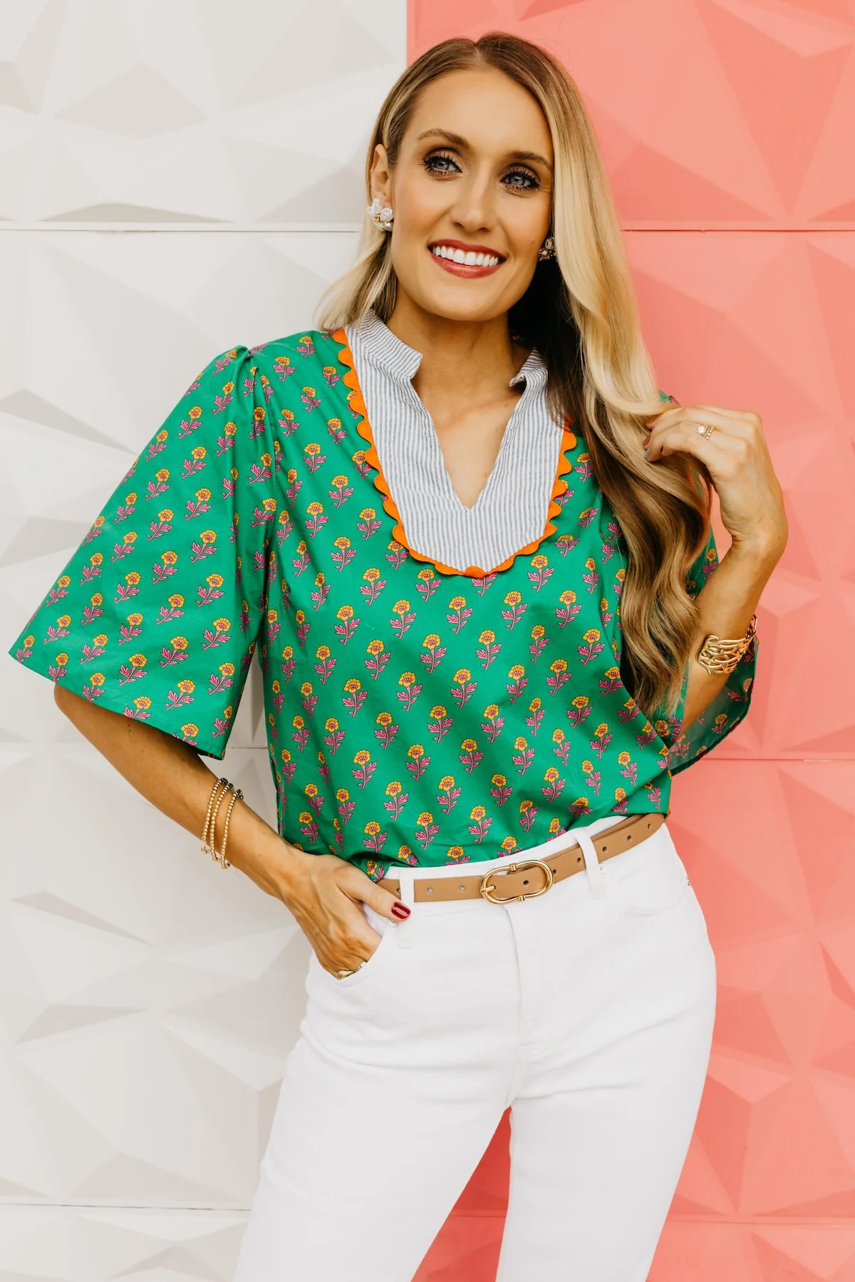 The Ellie Wavy Trim Top - Image 3