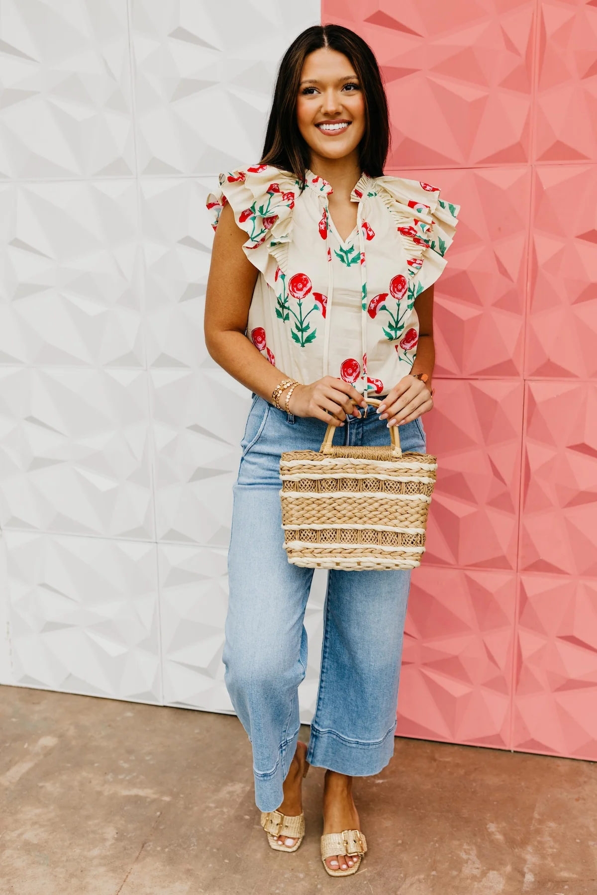 The Ellis Double Flutter Sleeve Blouse - Image 2