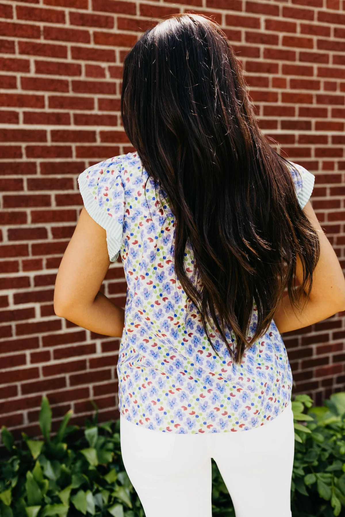 The Emely Floral Flutter Sleeve Blouse - Image 7