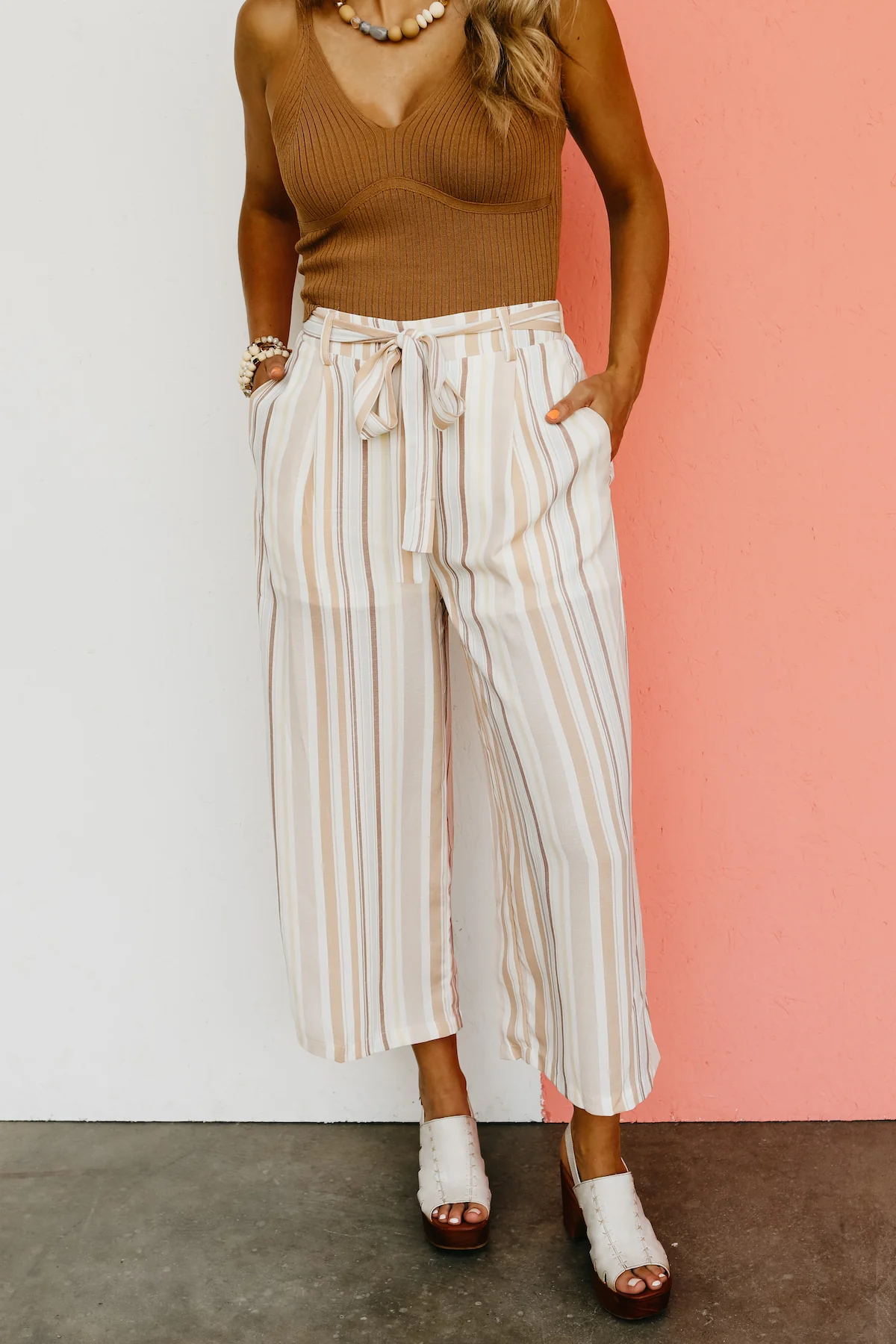 The Emmalyn Striped Wide Leg Pants - FINAL SALE - Image 4