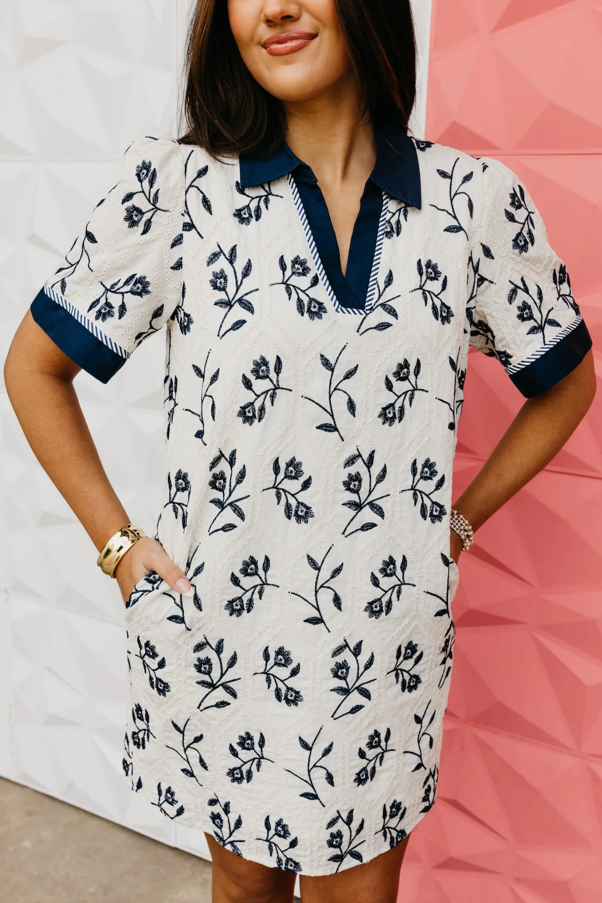 The Eric Embroidered Mini Dress - Image 3