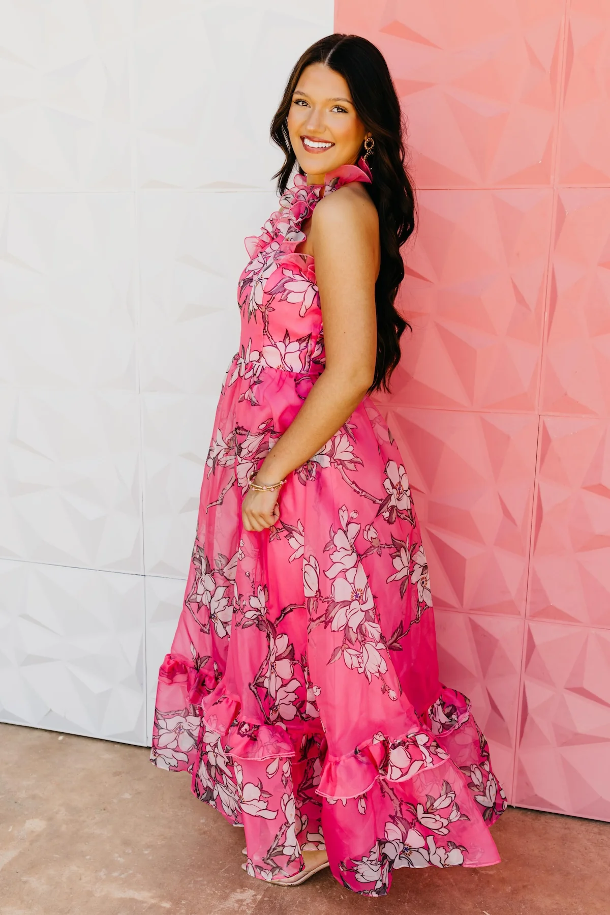 The Erik Floral Ruffled Maxi Dress - Image 6