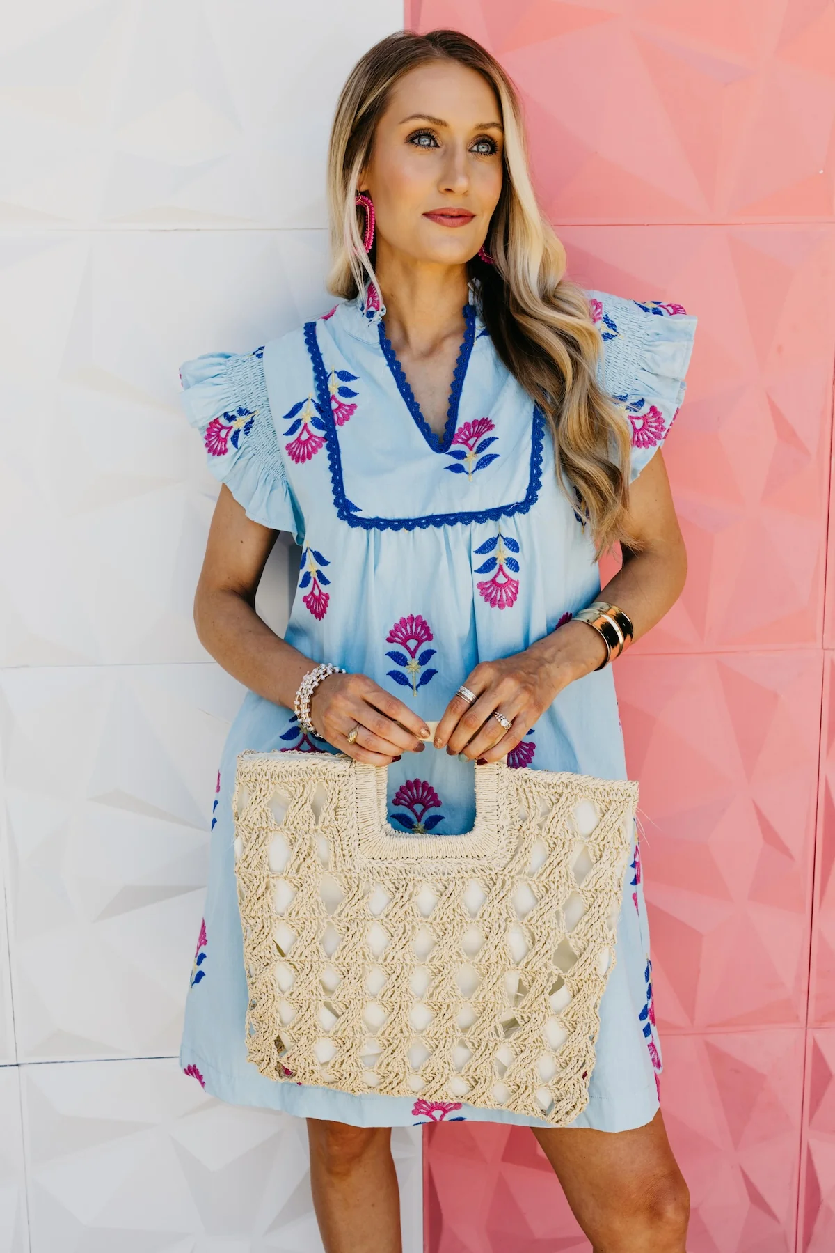 The Esmerelda Embroidered Mini Dress - Image 5