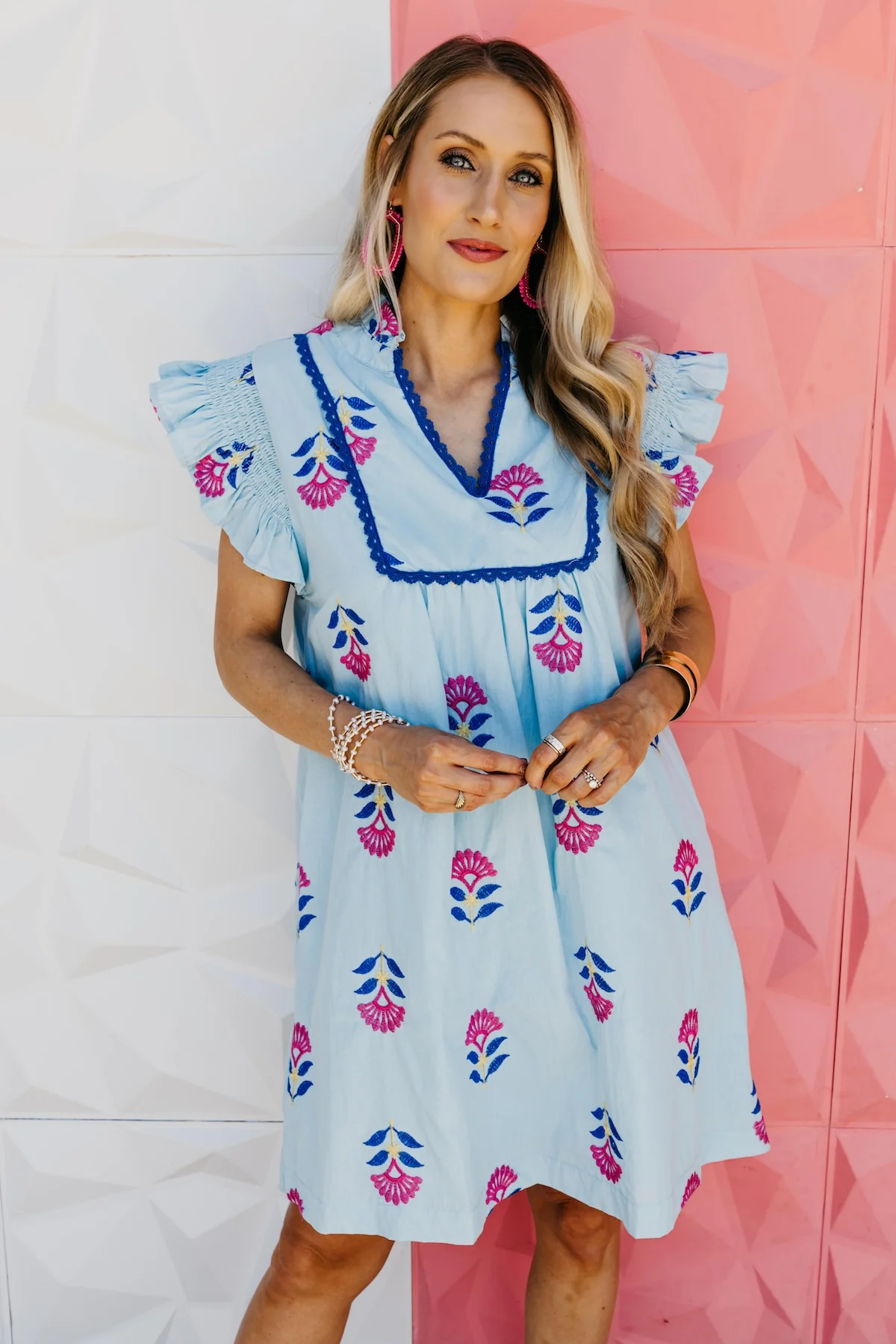 The Esmerelda Embroidered Mini Dress - Image 7