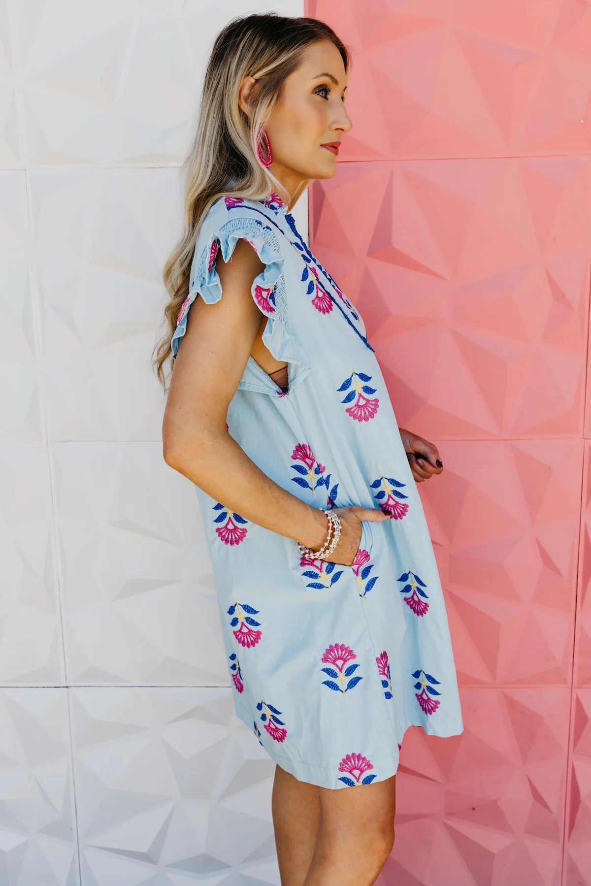 The Esmerelda Embroidered Mini Dress - Image 8