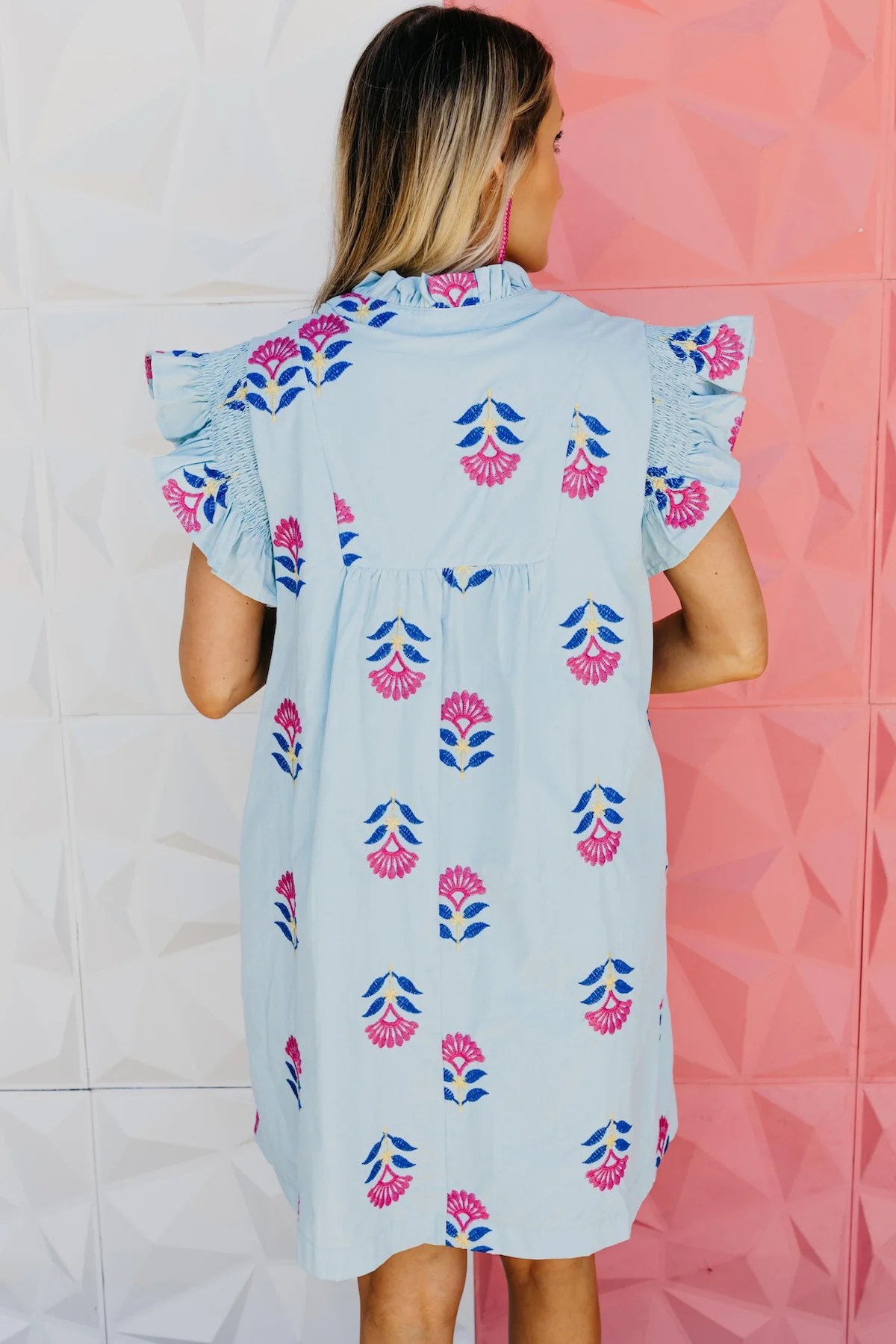 The Esmerelda Embroidered Mini Dress - Image 9