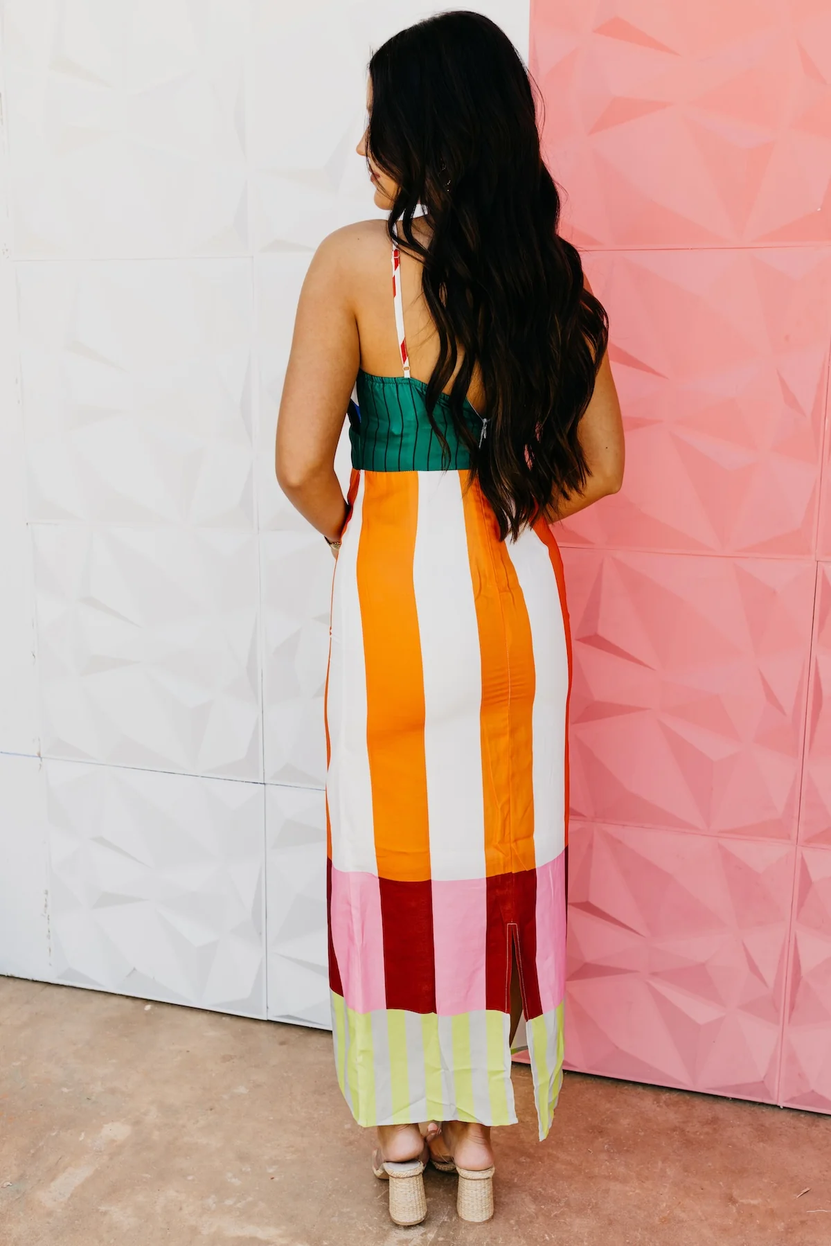 The Everleigh Color Block Stripe Maxi Dress - Image 11