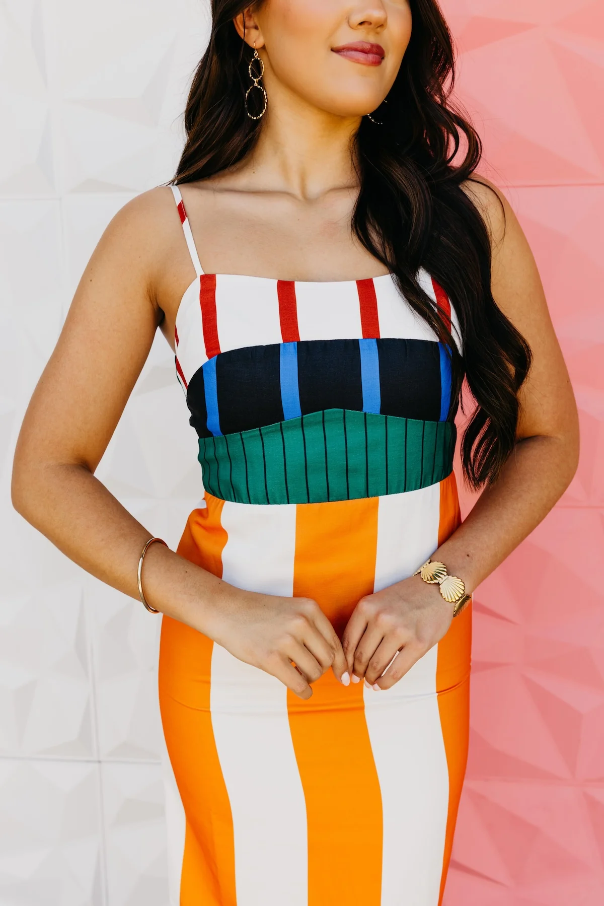 The Everleigh Color Block Stripe Maxi Dress - Image 9