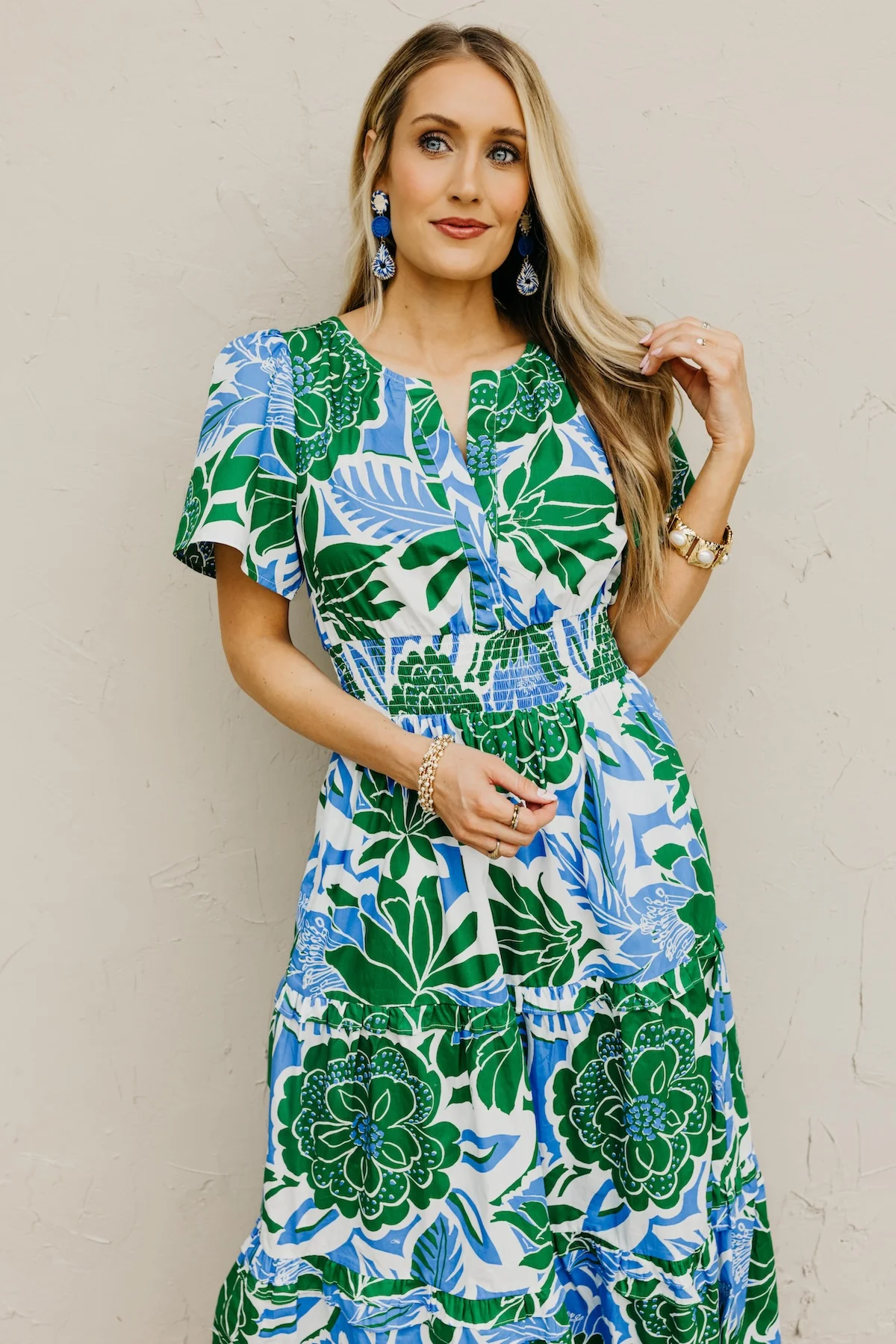 The Everleigh Floral Tiered Maxi Dress - Image 4