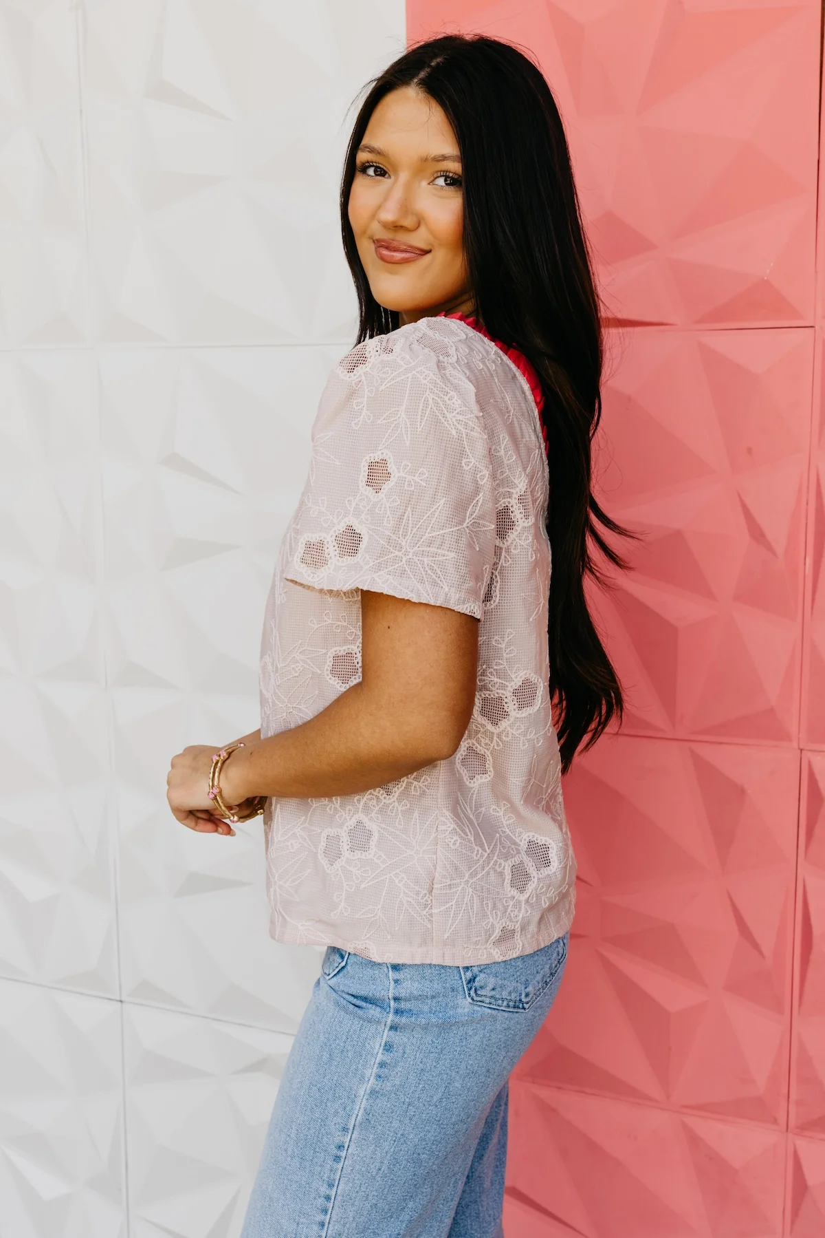 The Evie Floral Embroidered Top - Image 7