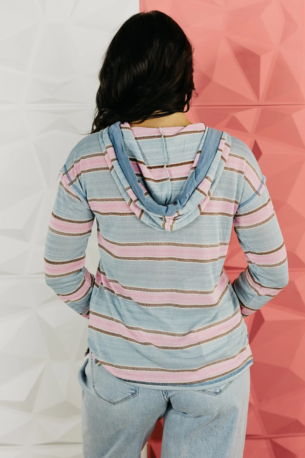 The Ezra Striped Hoodie Top - Image 9