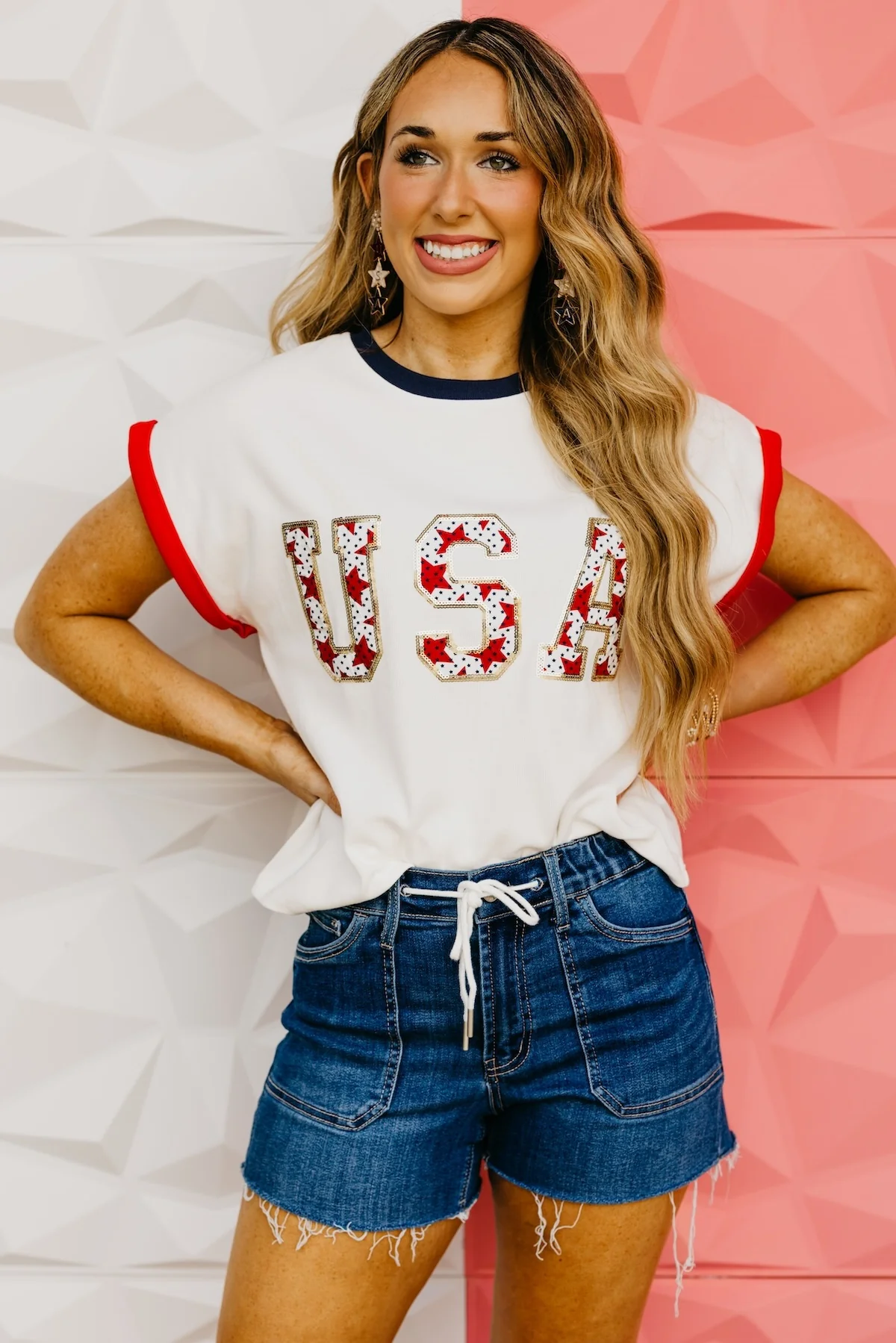 The Freedom Sequin Patch Top - Image 13