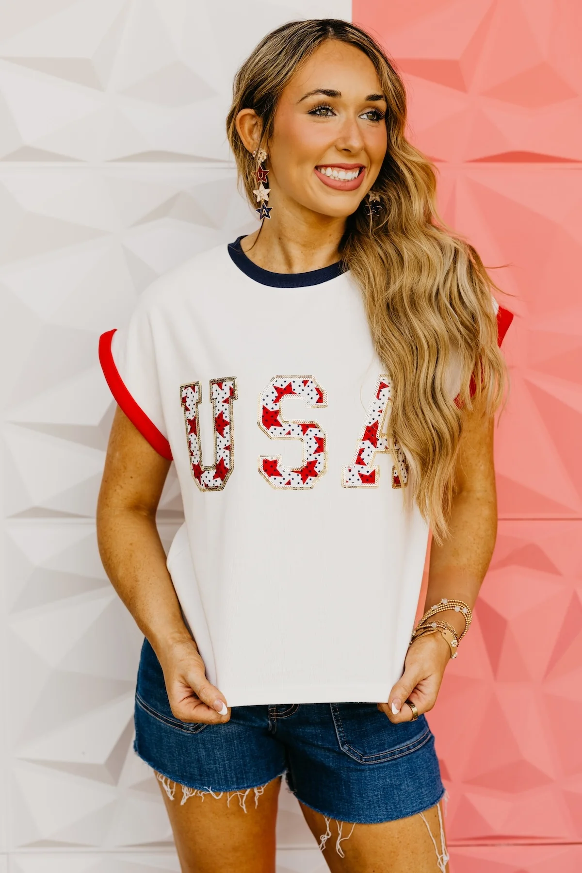 The Freedom Sequin Patch Top - Image 15