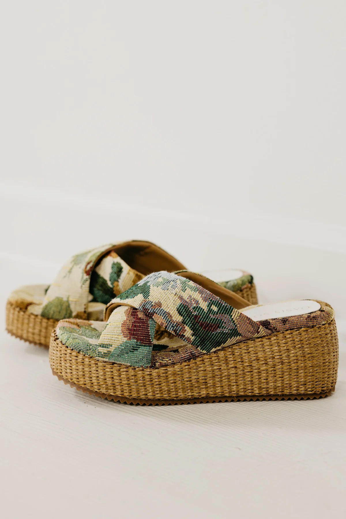 The Fresno Floral Raffia Wedge Sandal - Image 2