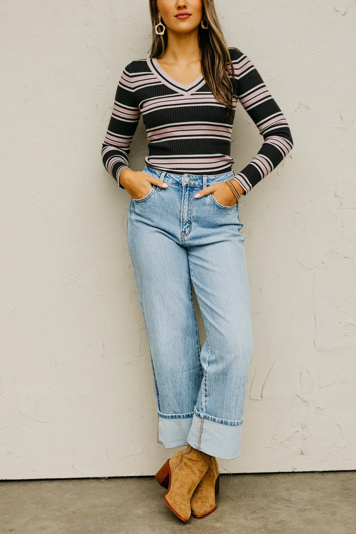 Vervet Denim | The Gabby Cuff Baggy Straight Denim - Image 2