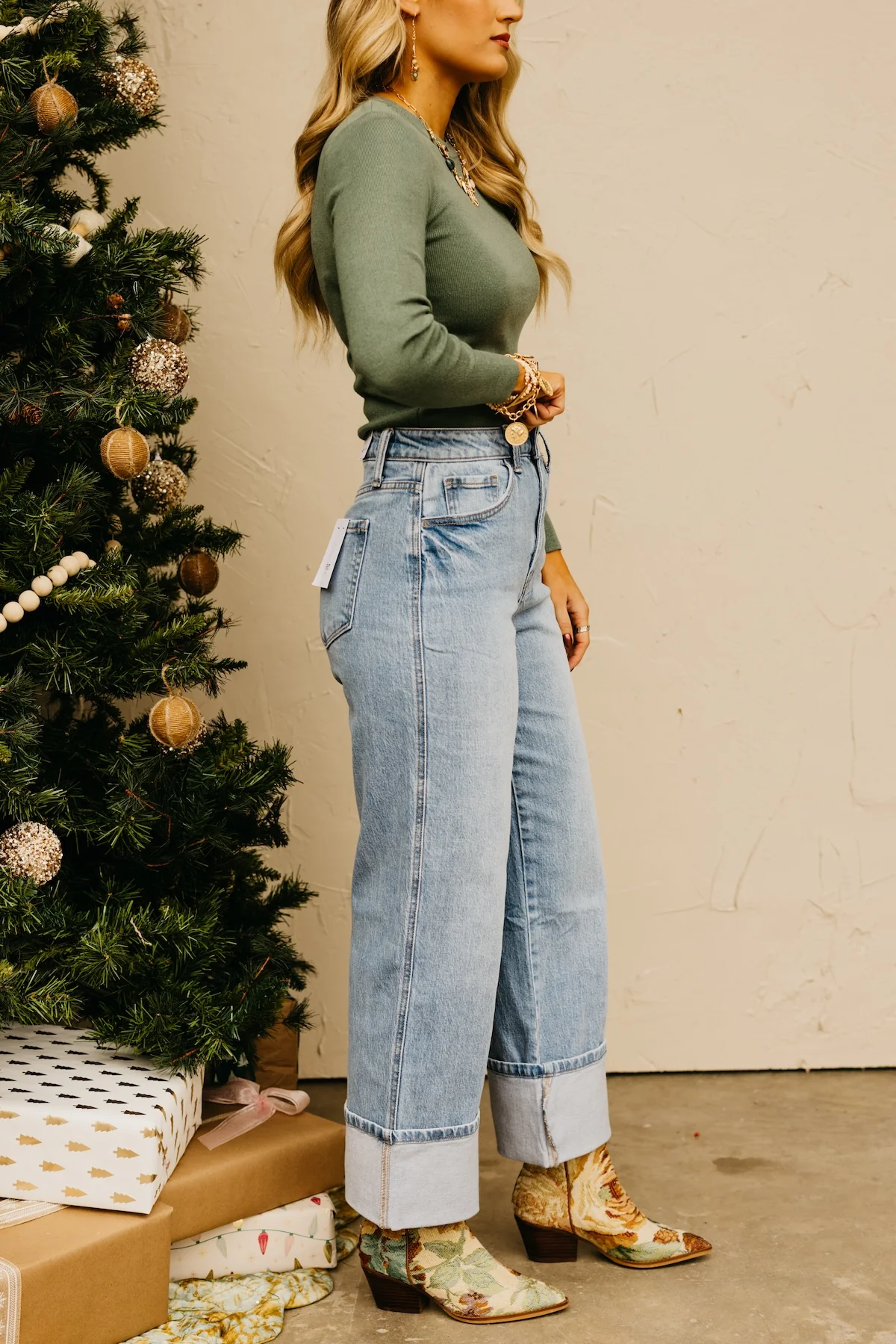 Vervet Denim | The Gabby Cuff Baggy Straight Denim - Image 6