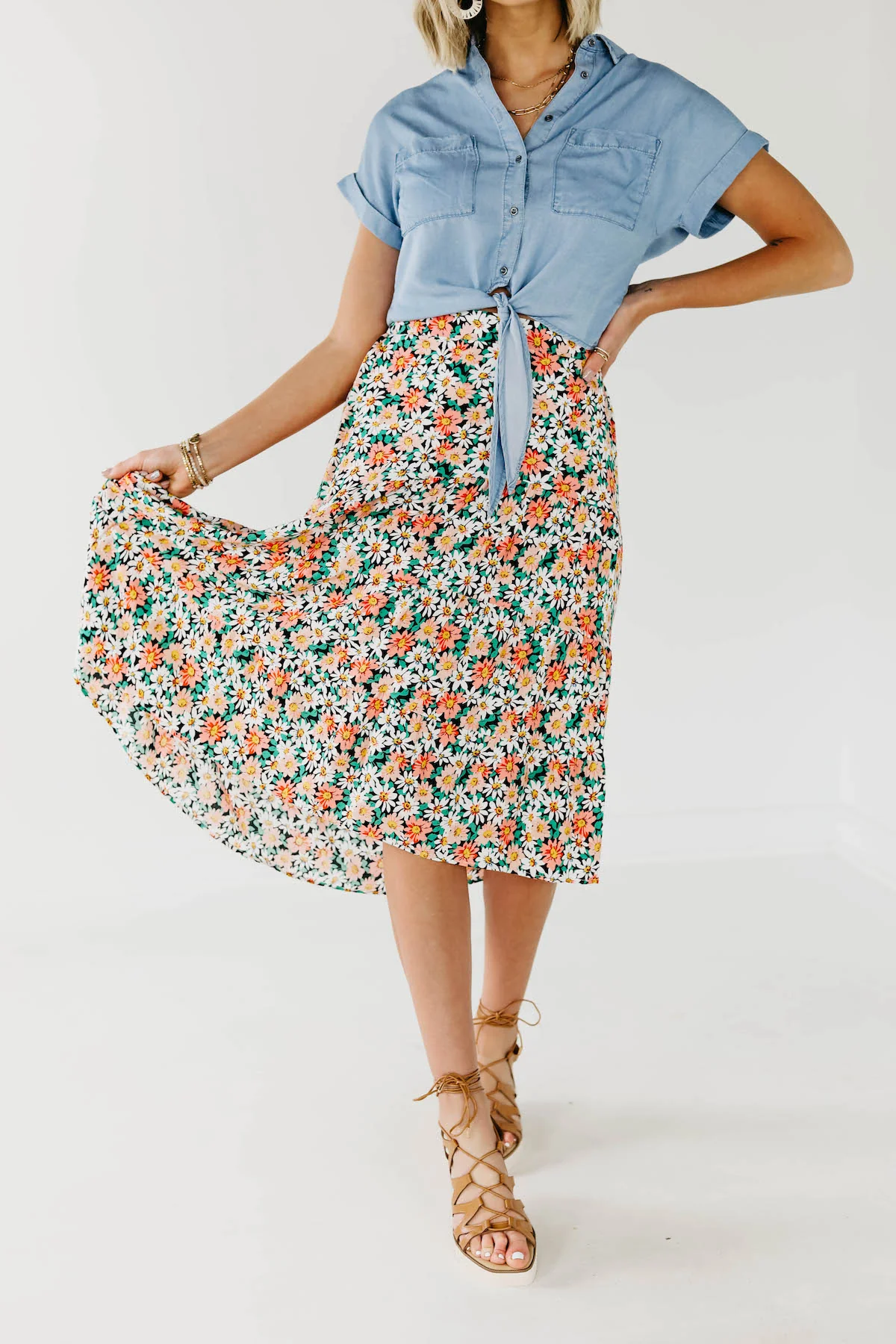 The Gannon Floral Midi Skirt - Image 10