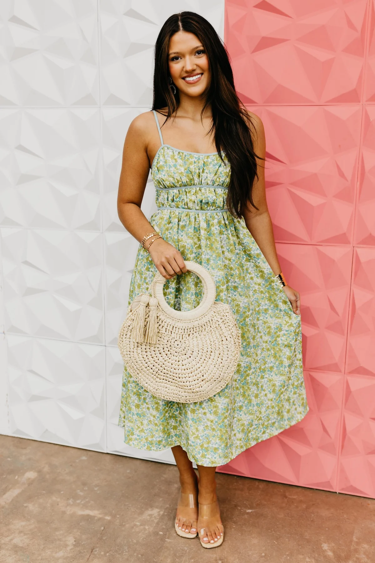 The Garrett Floral Smocked Midi Dress