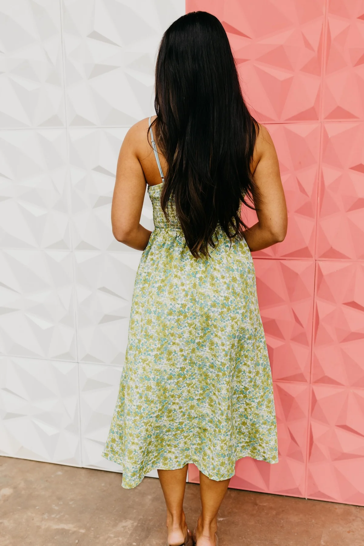 The Garrett Floral Smocked Midi Dress - Image 8