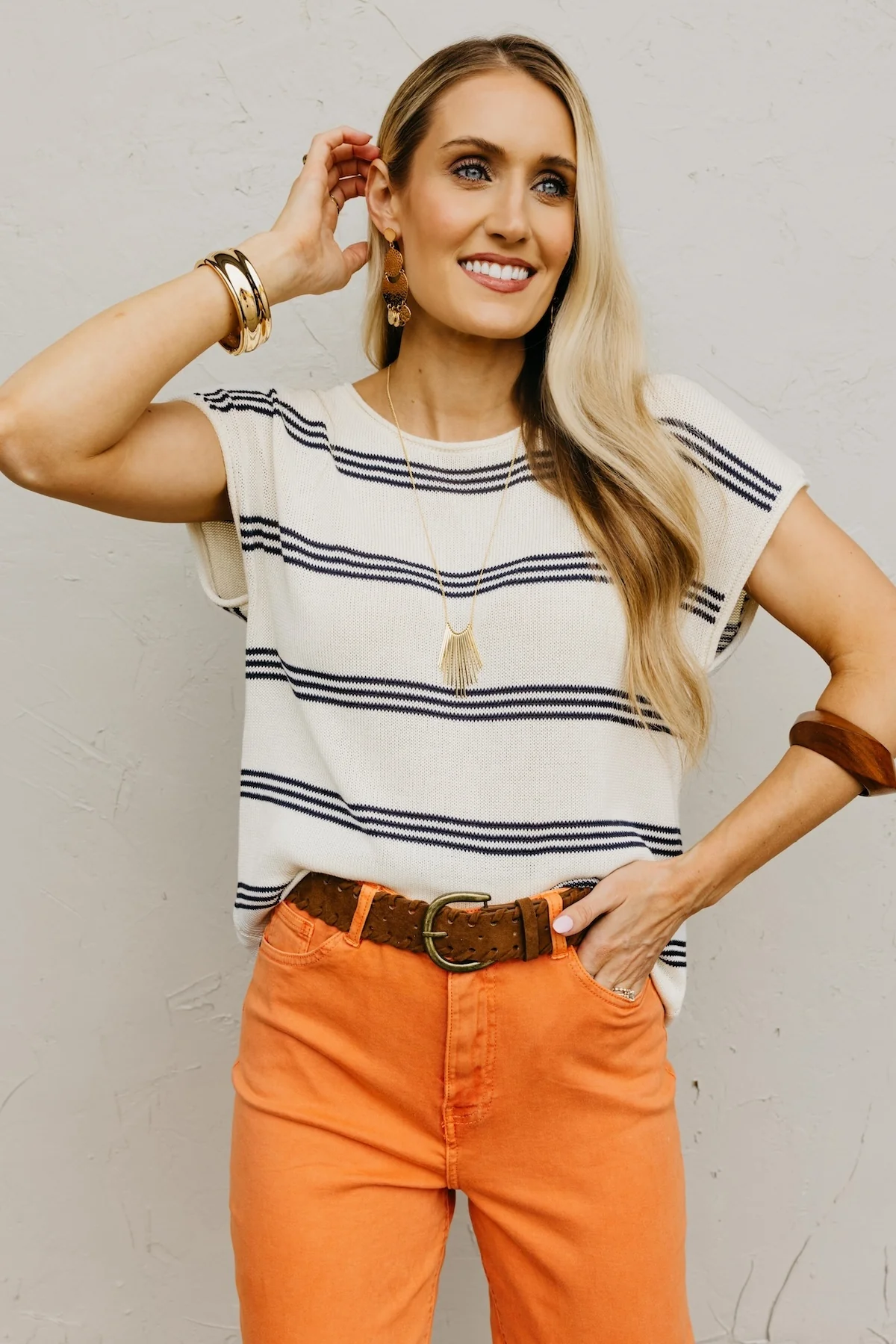 The Georgia Cap Sleeve Sweater Top - Image 5