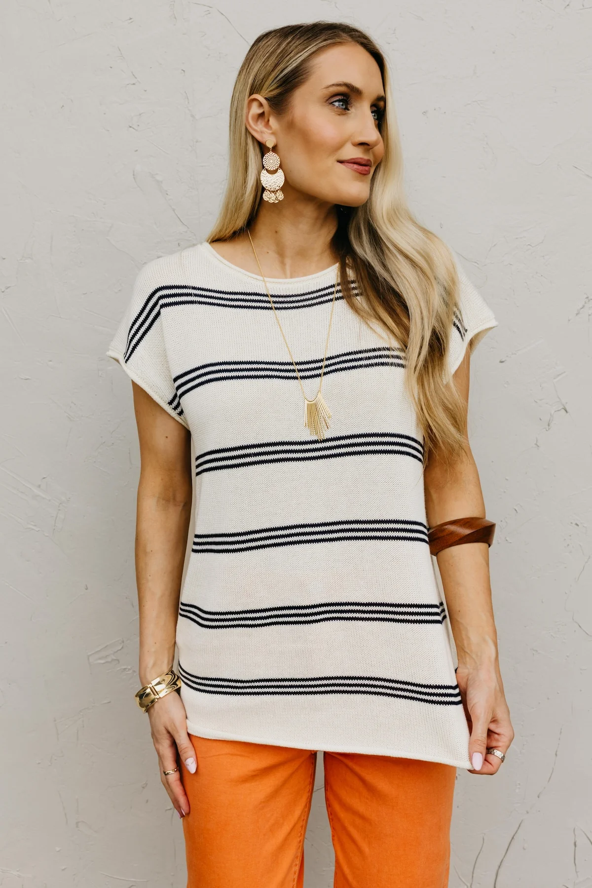The Georgia Cap Sleeve Sweater Top - Image 8